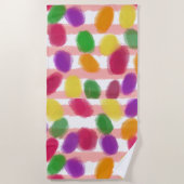 Paas Snoepjes Roze Strepen Strandlaken (Voorkant)