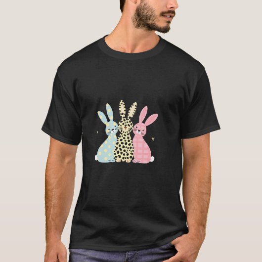 Paas Speelse Konijn Paashaas T-shirt (Voorkant)