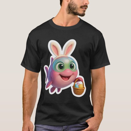 Paas Staartogen Vis T-shirt (Voorkant)