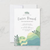 Paas tak en een Paaseierenjacht groen Bedankkaart (Voorkant)