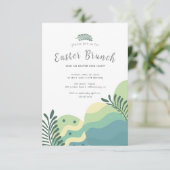Paas tak en een Paaseierenjacht groen Bedankkaart (Staand voorkant)