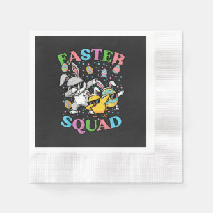 Paas Team Konijn Ei Kuiken Dab Crew Matching Servet