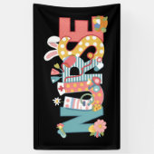 Paas verpleegster stethoscoop konijn konijn eieren spandoek (Verticaal)