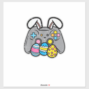Paas Video Game Bunny Eieren Gamen Gamer Jongens M Sticker