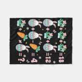 Paas Wiskunde Leraar Bunny Fractions Funny Rabbit Fleece Deken (Voorkant (Horizontaal))