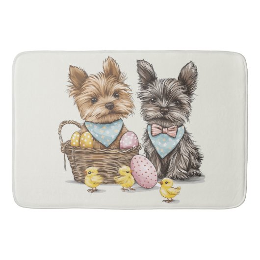 Paas Yorkshire Terrier Honden Badmat (Voorkant)