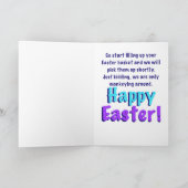 Paasaap Grappig Gevouwen Wenskaart Kaart (Binnen)
