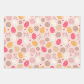 Paasachtige patroonschaafeieren en -bloemen inpakpapier vel (Voorkant 3)