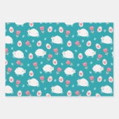 Paasachtige patroonschaafeieren en -bloemen inpakpapier vel (Voorkant 2)