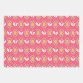 Paasachtige patroonschaafeieren en -bloemen inpakpapier vel (Voorkant)