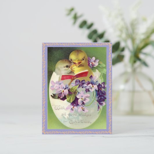  paasbakje Briefkaart (Staand voorkant)