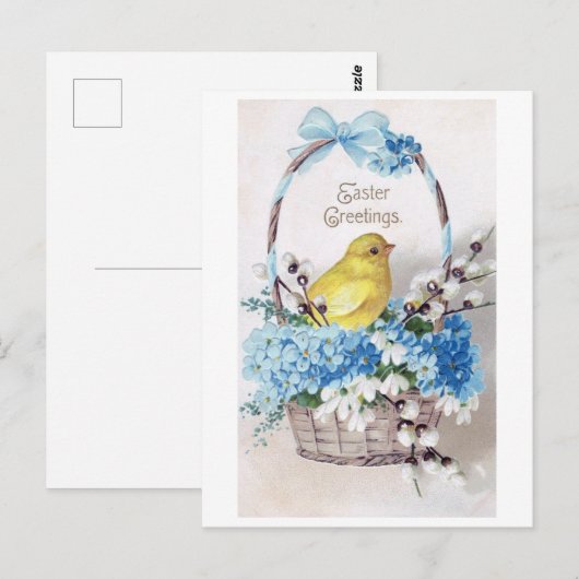 paasbakje briefkaart (Voorkant / Achterkant)