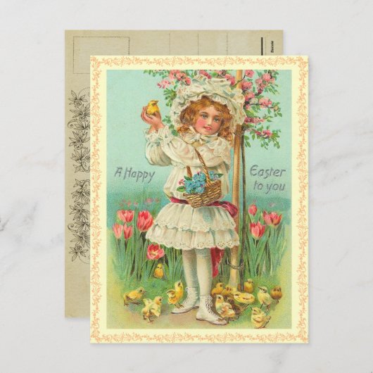  paasbakje Briefkaart (Voorkant / Achterkant)