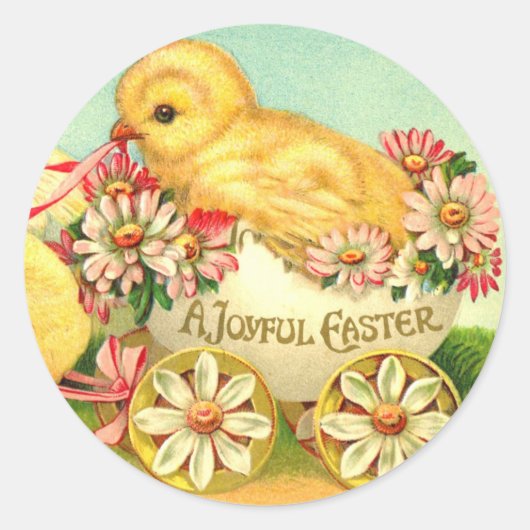 paasbakstenen voor het vervoer van houtbloemen ronde sticker (Voorkant)