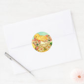 paasbakstenen voor het vervoer van houtbloemen ronde sticker (Envelop)