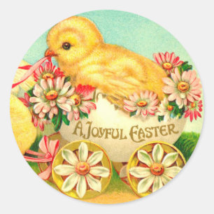  paasbakstenen voor het vervoer van houtbloemen ronde sticker