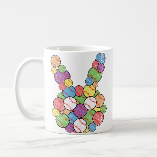Paasbal Liefhebber Konijnenkop Bal Eierenjacht Koffiemok (Links)