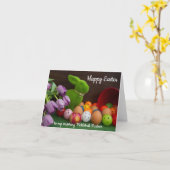 Paasbal smashen [pickleball] kaart (Gele Bloem)