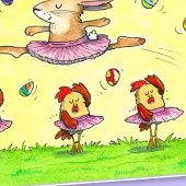 Paasballet wenskaart van Nicole Janes Kaart