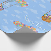 Paasballonmand met kleurrijke eieren cadeaupapier