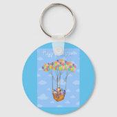 Paasballonmand met kleurrijke eieren sleutelhanger (Voorkant)