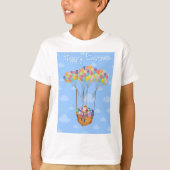 Paasballonmand met kleurrijke eieren t-shirt (Voorkant)