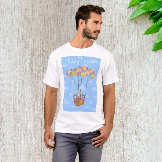 Paasballonmand met kleurrijke eieren t-shirt
