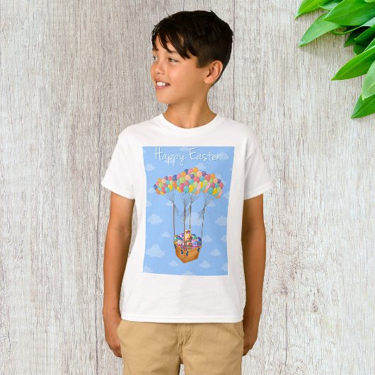 Paasballonmand met kleurrijke eieren t-shirt