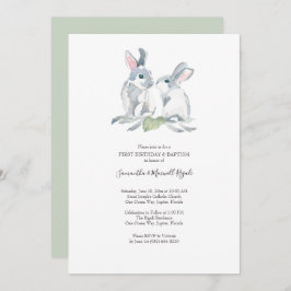 Paasbaptisme en eerste verjaardag kaart