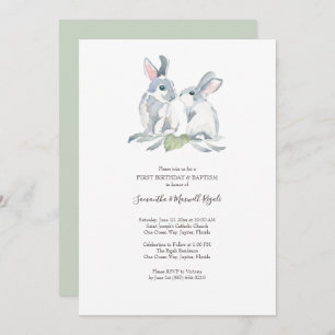 Paasbaptisme en eerste verjaardag kaart