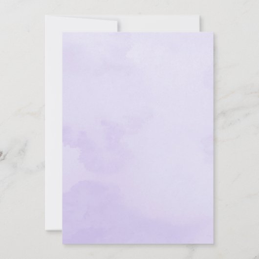 Paasbaptisme Paarse Floral Waterverf mooi Kaart (Achterkant)