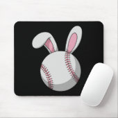 Paasbasebal Bunny Knuffel Konijn Oren Muismat (Met muis)