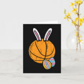 Paasbasketbal Konijnenkonijn Sport Mannen Jongens  Kaart (Gele Bloem)