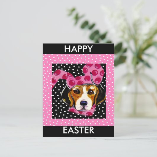 Paasbeagle Feestdagenkaart (Staand voorkant)