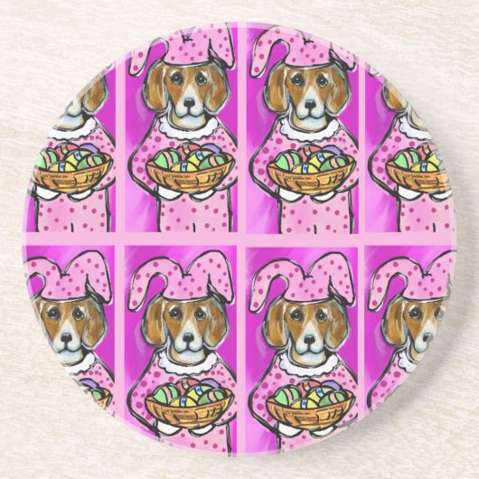 PAASBEAGLE ZANDSTEEN ONDERZETTER (Voorkant)