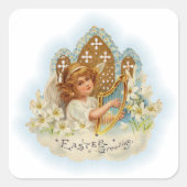  paasbegroetingen Angel Vierkante Sticker (Voorkant)