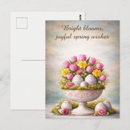Paasbegroetingskaart Tulpen Bloemrijk Lente Briefkaart