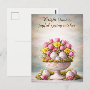 Paasbegroetingskaart Tulpen Bloemrijk Lente Briefkaart