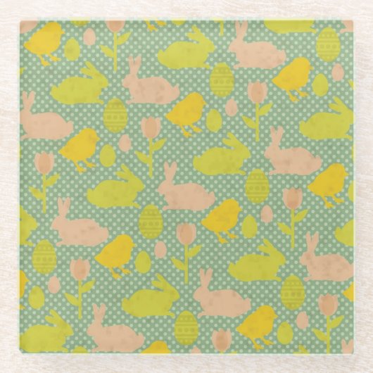 Paasbehangpapier Glazen Onderzetter (Voorkant)