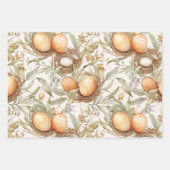 Paasbeige  familienaam inpakpapier vel (Voorkant 2)