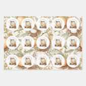 Paasbeige  familienaam inpakpapier vel (Voorkant)