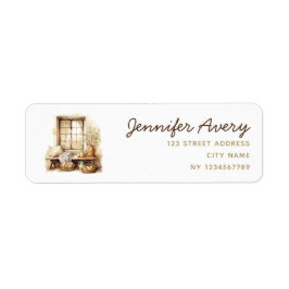 Paasbeige retouradres etiket