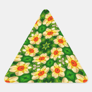 Paasbel Bloemen Patroon Sticker