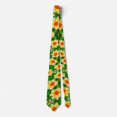 Paasbel Bloemen Patroon Stropdas (Voorkant)