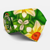 Paasbel Bloemen Patroon Stropdas (Opgerold)