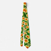 Paasbel Bloemen Patroon Stropdas (Achterkant)
