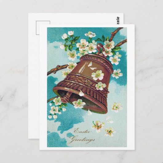 paasbell en Cherry Blossom Briefkaart (Voorkant / Achterkant)