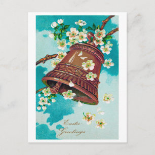  paasbell en Cherry Blossom Briefkaart