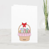 Paasbeugel en paasholidesholidage feestdagen kaart (Achterkant)