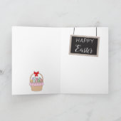 Paasbeugel en paasholidesholidage feestdagen kaart (Binnen)